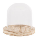 Clayre & Eef   | Stolp Transparant Bruin ø 13x11 cm | 6GL4479