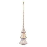 Clayre & Eef | Decoratie Kerstboom Goudkleurig Bruin ø 6x13 cm | 6H2296 Clayre & Eef | Decoratie Kerstboom Goudkleurig Bruin ø 6x13 cm | 6H2296