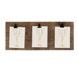 Clayre & Eef   | Fotolijst met 3 Klemmen Bruin 36x3x15 cm | 6H2361
