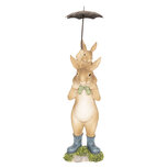 Clayre & Eef | Decoratie Beeld Konijn Bruin 8x7x25 cm | 6PR2599 Clayre & Eef | Decoratie Beeld Konijn Bruin 8x7x25 cm | 6PR2599