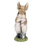 Clayre & Eef | Decoratie Beeld Konijn Bruin 9x8x22 cm | 6PR3373 Clayre & Eef | Decoratie Beeld Konijn Bruin 9x8x22 cm | 6PR3373
