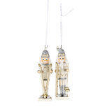 Clayre & Eef | Decoratie Hanger set van 2 Notenkraker Zilverkleurig 3x3x10 cm | 6PR3458 Clayre & Eef | Decoratie Hanger set van 2 Notenkraker Zilverkleurig 3x3x10 cm | 6PR3458