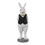 Clayre & Eef | Decoratie Beeld Konijn Zwart, Wit 5x5x15 cm | 6PR3587 Clayre & Eef | Decoratie Beeld Konijn Zwart, Wit 5x5x15 cm | 6PR3587