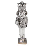 Clayre & Eef | Kerstdecoratie Notenkraker Zilverkleurig 5x4x16 cm | 6PR3695 Clayre & Eef | Kerstdecoratie Notenkraker Zilverkleurig 5x4x16 cm | 6PR3695
