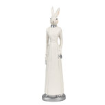 Clayre & Eef   | Decoratie Konijn Wit 5x5x20 cm | 6PR4045