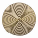 Clayre & Eef | Placemat Riet Wit, Geel ø 51x1 cm | 6RO0530 Clayre & Eef | Placemat Riet Wit, Geel ø 51x1 cm | 6RO0530