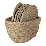 Clayre & Eef | Onderzetters voor Glazen set van 6 Bruin 15x8x7 / ø 12 cm | 6RO0537 Clayre & Eef | Onderzetters voor Glazen set van 6 Bruin 15x8x7 / ø 12 cm | 6RO0537