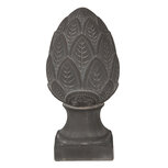 Clayre & Eef   | Decoratie Beeld Dennenappel Grijs ø 13x26 cm | 6TE0398M