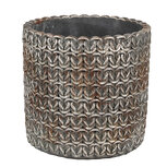 Clayre & Eef   | Bloempot Binnen Grijs ø 11x12 cm | 6TE0494S