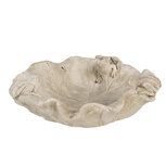 Clayre & Eef | Vogelvoederbak Blad Beige ø 22x6 cm | 6TE0501 Clayre & Eef | Vogelvoederbak Blad Beige ø 22x6 cm | 6TE0501