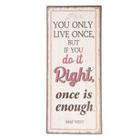 Clayre & Eef   | Tekstbord Beige 13x1x30 cm | 6Y3639E