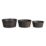 Clayre & Eef | Bloempotten Binnen Set van 3 Zwart ø 24x11 / ø 21x10 / ø 19x8 cm | 6Y4625 Clayre & Eef | Bloempotten Binnen Set van 3 Zwart ø 24x11 / ø 21x10 / ø 19x8 cm | 6Y4625