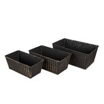 Clayre & Eef | Bloempotten Binnen Set van 3 Zwart 26x17x12 / 23x14x10 / 21x11x9 cm | 6Y4626 Clayre & Eef | Bloempotten Binnen Set van 3 Zwart 26x17x12 / 23x14x10 / 21x11x9 cm | 6Y4626
