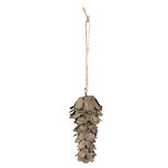Clayre & Eef | Decoratie Hanger Dennenappel Groen 5x5x12 cm | 6Y5450GR Clayre & Eef | Decoratie Hanger Dennenappel Groen 5x5x12 cm | 6Y5450GR