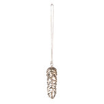 Clayre & Eef | Decoratie Hanger Dennenappel Zilverkleurig 2x2x9 cm | 6Y5451 Clayre & Eef | Decoratie Hanger Dennenappel Zilverkleurig 2x2x9 cm | 6Y5451