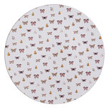 Clayre & Eef   | Onderbord Wit Roze ø 33x1 cm | BPD85