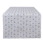 Clayre & Eef | Tafelloper Beige, Blauw 50x140 cm | BRB64 Clayre & Eef | Tafelloper Beige, Blauw 50x140 cm | BRB64