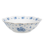 Clayre & Eef | Soepkom Wit Blauw ø 15x5 cm / 350 ml | BRBBO Clayre & Eef | Soepkom Wit Blauw ø 15x5 cm / 350 ml | BRBBO