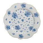 Clayre & Eef | Servies Ontbijtbord Wit Blauw ø 20x2 cm | BRBDP Clayre & Eef | Servies Ontbijtbord Wit Blauw ø 20x2 cm | BRBDP