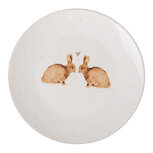 Clayre & Eef | Servies Ontbijtbord Wit Bruin ø 20x2 cm | BSLCDP Clayre & Eef | Servies Ontbijtbord Wit Bruin ø 20x2 cm | BSLCDP