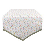 Clayre & Eef | Tafelloper Wit, Roze, Groen 50x160 cm | CFL65 Clayre & Eef | Tafelloper Wit, Roze, Groen 50x160 cm | CFL65