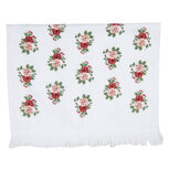 Clayre & Eef | Gastendoekje Wit, Groen, Rood 40x66 cm | CT012 Clayre & Eef | Gastendoekje Wit, Groen, Rood 40x66 cm | CT012
