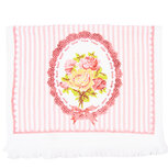 Clayre & Eef | Gastendoekje Wit, Roze, Geel 40x66 cm | CT020 Clayre & Eef | Gastendoekje Wit, Roze, Geel 40x66 cm | CT020