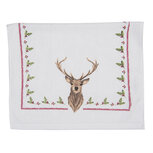 Clayre & Eef | Gastendoekje Wit, Bruin, Groen 40x66 cm | CTCOL Clayre & Eef | Gastendoekje Wit, Bruin, Groen 40x66 cm | CTCOL