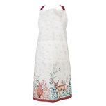 Clayre & Eef | Keukenschort Wit, Meerkleurig 70x85 cm | DCH41 Clayre & Eef | Keukenschort Wit, Meerkleurig 70x85 cm | DCH41