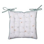 Clayre & Eef | Stoelkussen Foam Wit, Groen 40x40x4 cm | FOB29 Clayre & Eef | Stoelkussen Foam Wit, Groen 40x40x4 cm | FOB29