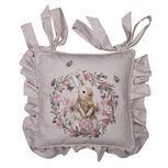 Clayre & Eef | Kussenhoes Stoelkussen Roze, Beige 40x40 cm | HBU25 Clayre & Eef | Kussenhoes Stoelkussen Roze, Beige 40x40 cm | HBU25