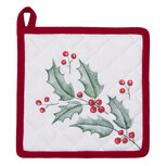 Clayre & Eef | Pannenlap Wit, Rood, Groen 20x20 cm | HCH45 Clayre & Eef | Pannenlap Wit, Rood, Groen 20x20 cm | HCH45