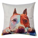 Clayre & Eef | Kussenhoes Wit, Bruin, Paars 43x43 cm | KT021.236 Clayre & Eef | Kussenhoes Wit, Bruin, Paars 43x43 cm | KT021.236