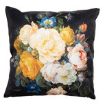 Clayre & Eef | Kussenhoes Zwart Geel 45x45 cm | KT021.306 Clayre & Eef | Kussenhoes Zwart Geel 45x45 cm | KT021.306