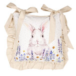 Clayre & Eef | Kussenhoes Stoelkussen Wit Paars 40x40 cm | LF25E Clayre & Eef | Kussenhoes Stoelkussen Wit Paars 40x40 cm | LF25E