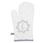 Clayre & Eef   | Ovenwant Wit Grijs 18x30 cm | LGC44