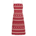 Clayre & Eef | Keukenschort Rood, Beige 70x85 cm | NOC41-2 Clayre & Eef | Keukenschort Rood, Beige 70x85 cm | NOC41-2