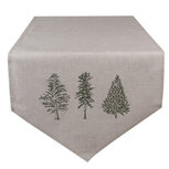 Clayre & Eef | Tafelloper Beige Groen 50x160 cm | NPT65 Clayre & Eef | Tafelloper Beige Groen 50x160 cm | NPT65