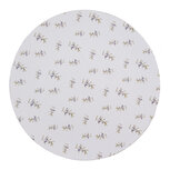 Clayre & Eef   | Onderbord Wit Groen ø 33x1 cm | OLF85