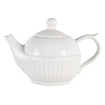 Clayre & Eef   | Theepot Wit 21x13x14 cm / 750 ml | PLTE