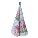 Clayre & Eef | Theedoek Wit, Roze, Groen ø 80 cm | VTG48 Clayre & Eef | Theedoek Wit, Roze, Groen ø 80 cm | VTG48