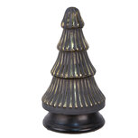 Clayre & Eef | Kerstdecoratie Kerstboom Goudkleurig Grijs ø 14x25 cm | 65382 Clayre & Eef | Kerstdecoratie Kerstboom Goudkleurig Grijs ø 14x25 cm | 65382