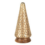 Clayre & Eef | Kerstdecoratie Kerstboom Goudkleurig ø 14x31 cm | 65391 Clayre & Eef | Kerstdecoratie Kerstboom Goudkleurig ø 14x31 cm | 65391