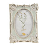 Clayre & Eef   | Fotolijst Groen Zilverkleurig 14x3x19 cm / 10x15 cm | 2F1118