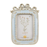 Clayre & Eef   | Fotolijst Blauw Zilverkleurig 17x2x24 cm / 10x15 cm | 2F1119