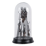 Clayre & Eef   | Stolp met decoratie Bruin Zwart ø 18x36 cm | 65463