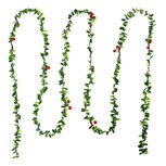 Clayre & Eef | Decoratie slinger kerst (set van 12) Groen 270 cm | 65487 Clayre & Eef | Decoratie slinger kerst (set van 12) Groen 270 cm | 65487