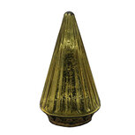 Clayre & Eef | Kerstdecoratie Beeld Kerstboom met LED Goudkleurig ø 11x19 cm | 6GL4561 Clayre & Eef | Kerstdecoratie Beeld Kerstboom met LED Goudkleurig ø 11x19 cm | 6GL4561
