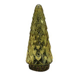 Clayre & Eef | Kerstdecoratie Kerstboom met LED Goudkleurig ø 11x24 cm | 6GL4562 Clayre & Eef | Kerstdecoratie Kerstboom met LED Goudkleurig ø 11x24 cm | 6GL4562
