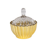 Dekoratief | Bonbonni?re, goud/transparant, glas, 11x11x11cm | A249089 Dekoratief | Bonbonni?re, goud/transparant, glas, 11x11x11cm | A249089